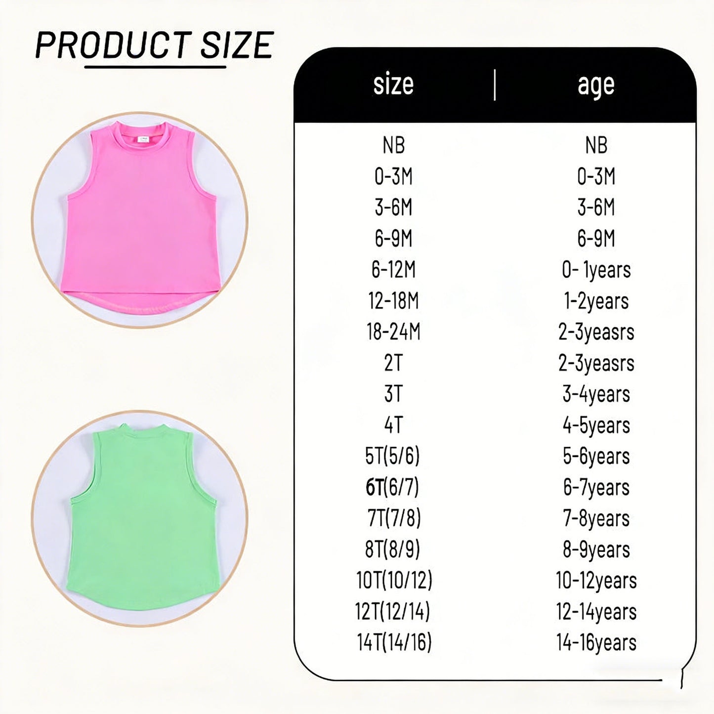 Custom Text Logo Girls' Sleeveless Top and Skirt Two-Piece Set