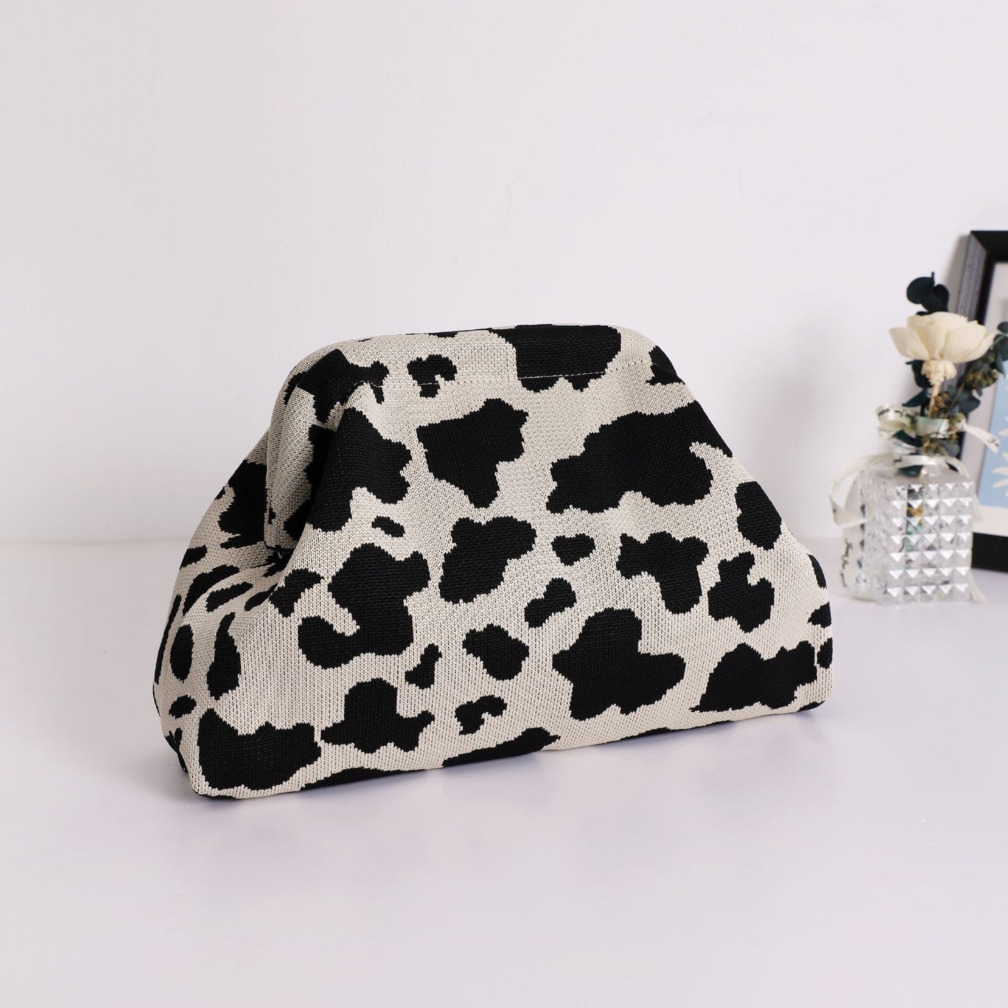 Wave Knit Clutch Bag