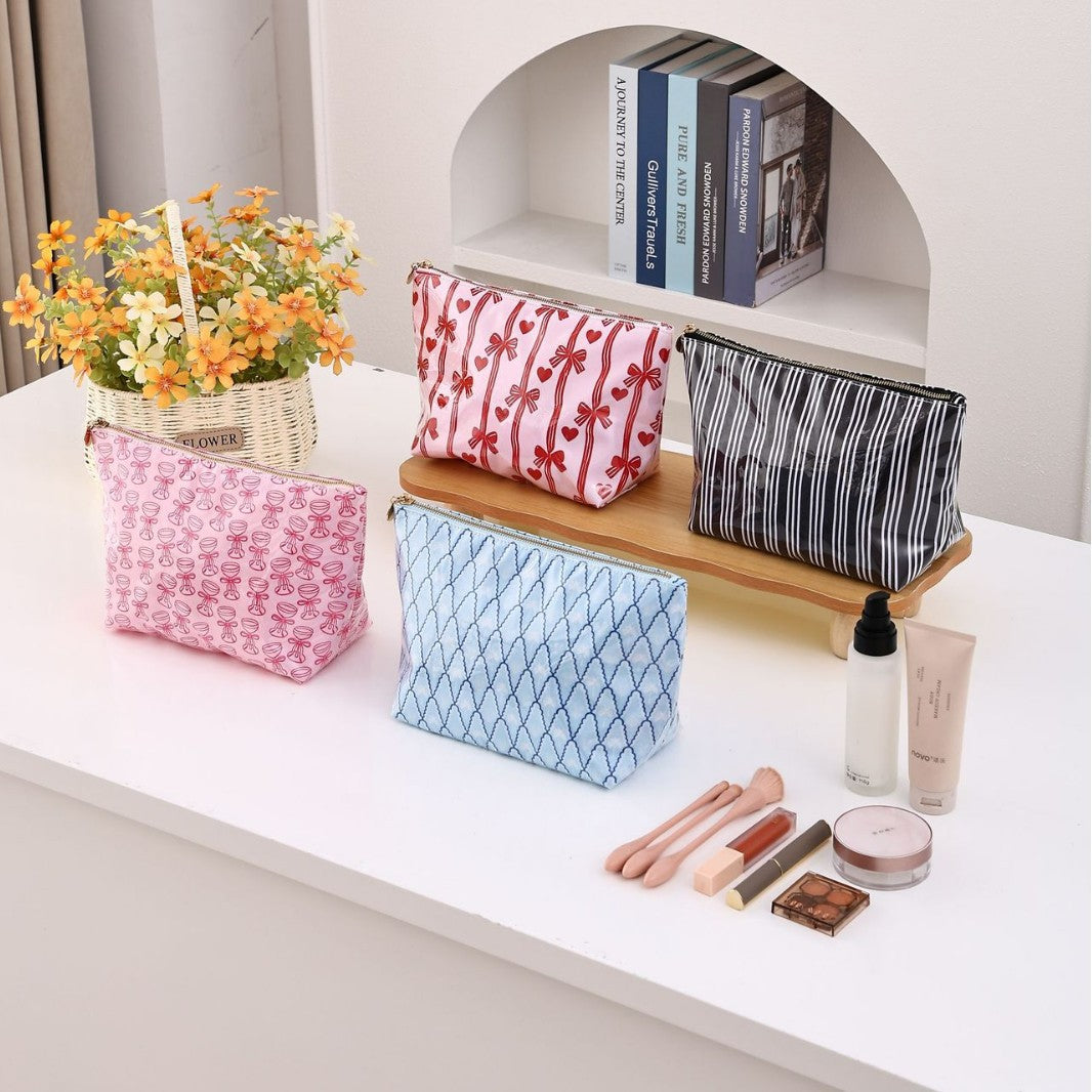 Chic Patterned Cosmetic & Travel Pouch