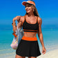 Scoop Neck Top and Skort Swim Set