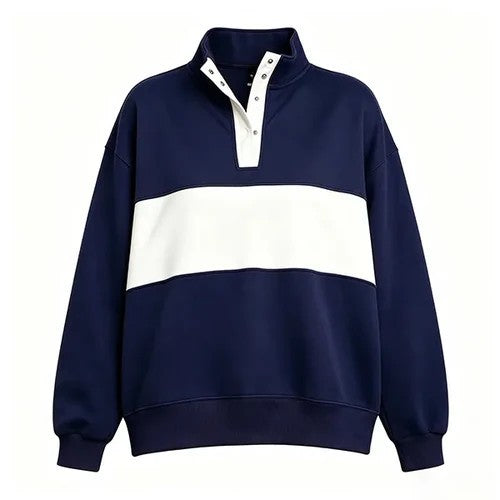 Custom Name Preppy Style Quarter-Snap Sweatshirt