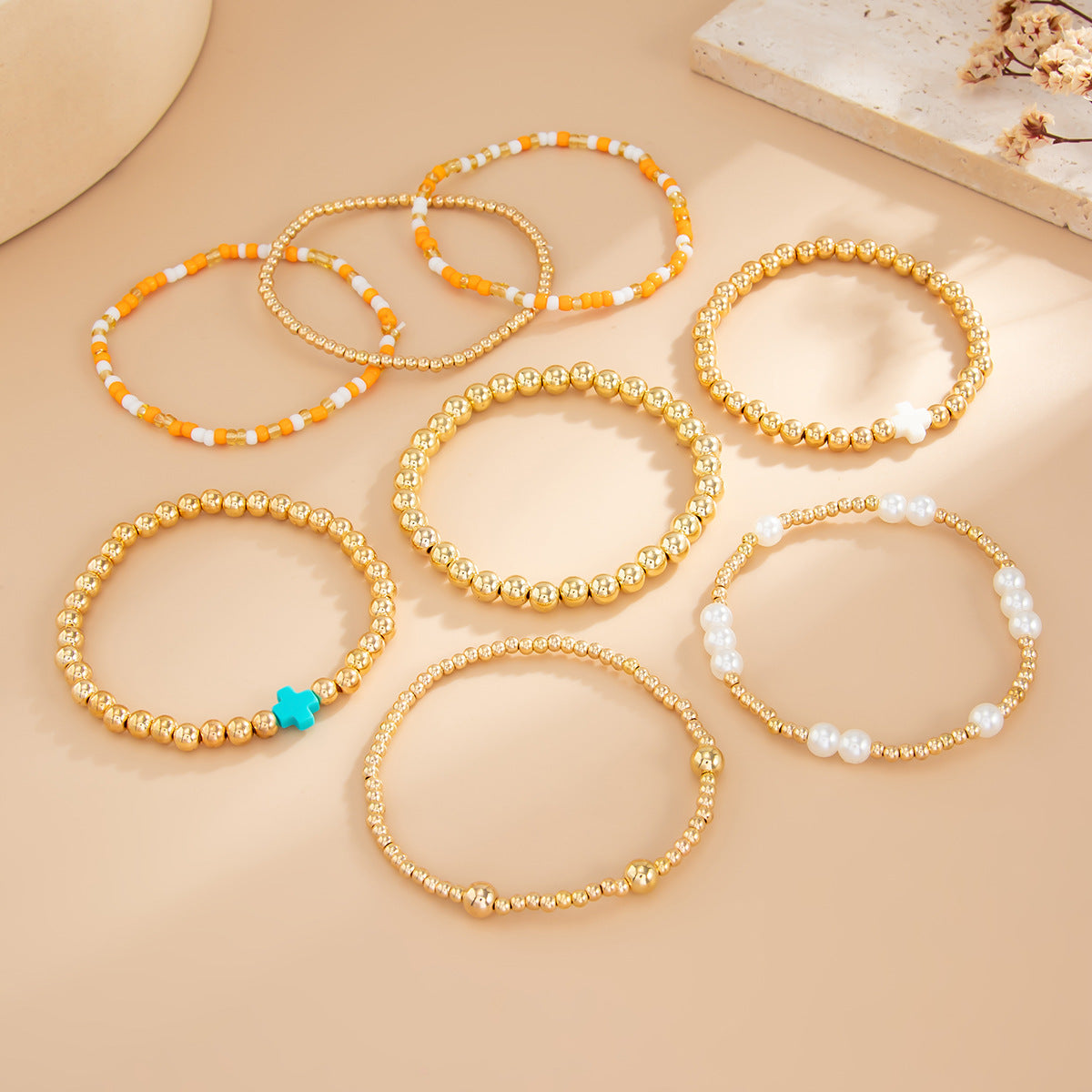 Gold Bracelet Stacks