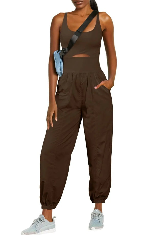 Camisole Tracksuit Jumpsuit with Pockets