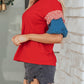 Stars Stripes Short Puff Sleeve Top