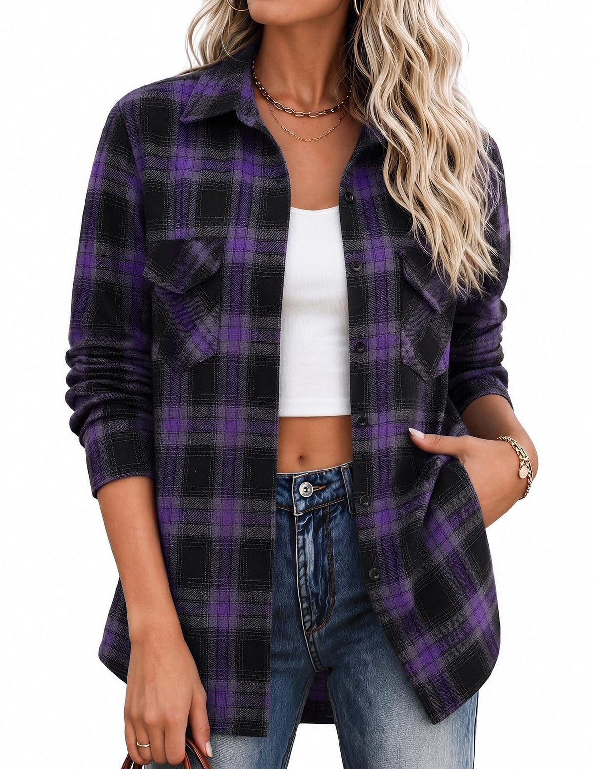 Long Sleeve Plaid Shirt
