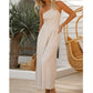 Asymmetric Thin Straps One-shoulder Wide Leg Jumpsuit