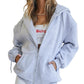 Women's Girls Jacket Sweatshirt Casual Drawstring Clothes