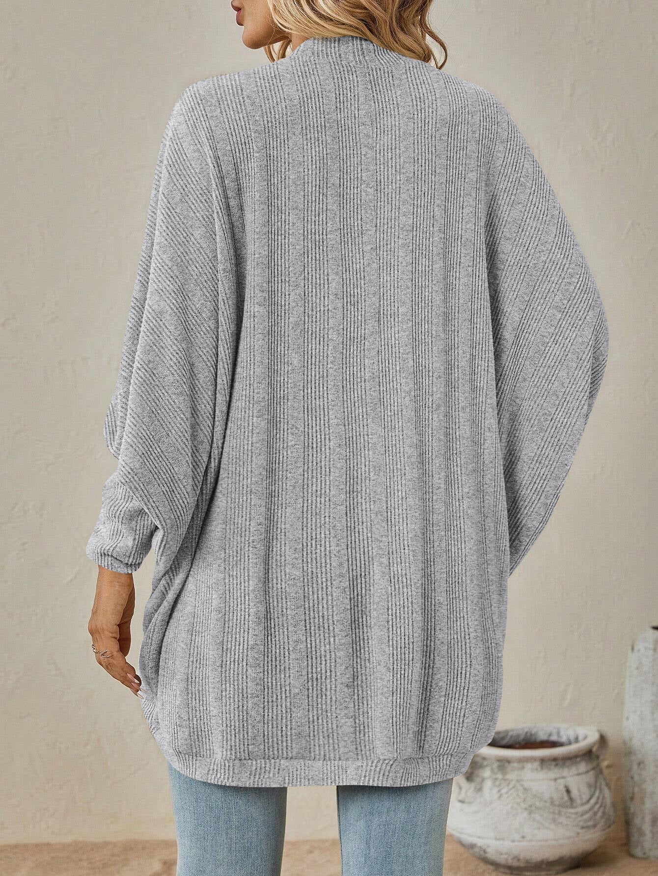 Knitted Batwing Sleeve Cardigan