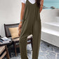 V Neck Loose Pockets Cami Jumpsuit