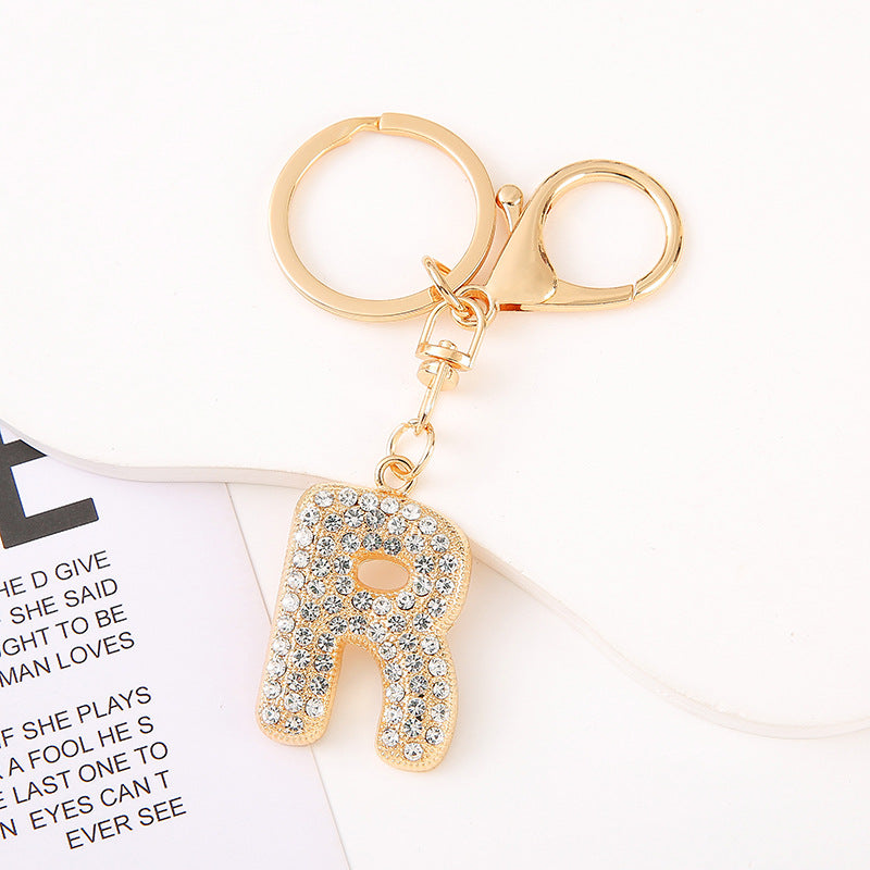 Cute Initial Letter Keychain Backpack Charms