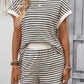 The Color-Blocked Striped Short Set