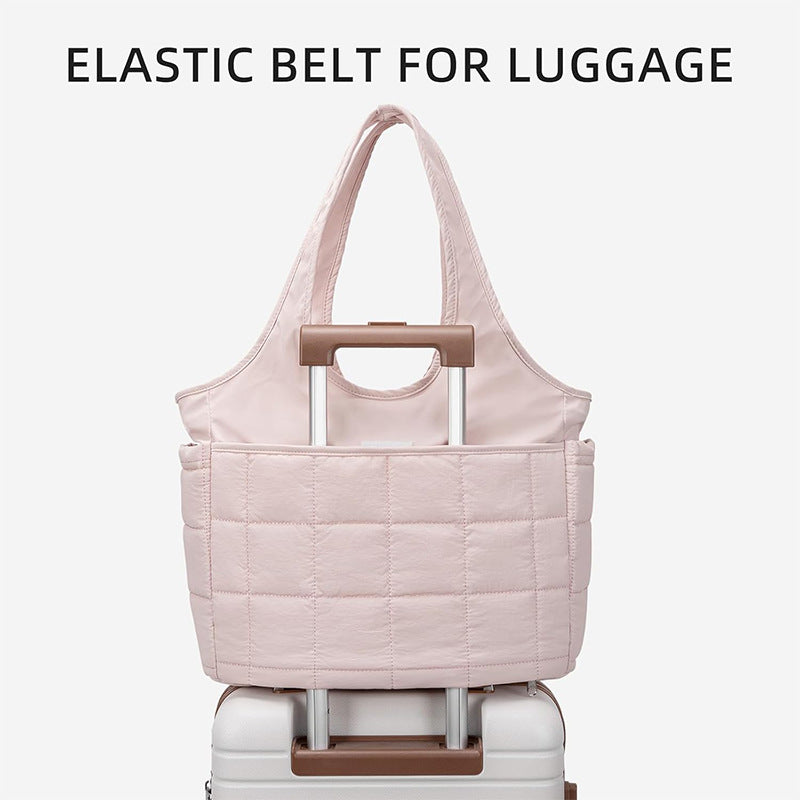 Quilted Puffer Tote Bag for Women