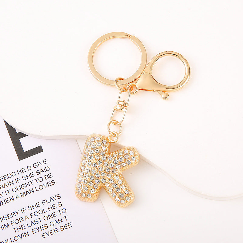Cute Initial Letter Keychain Backpack Charms