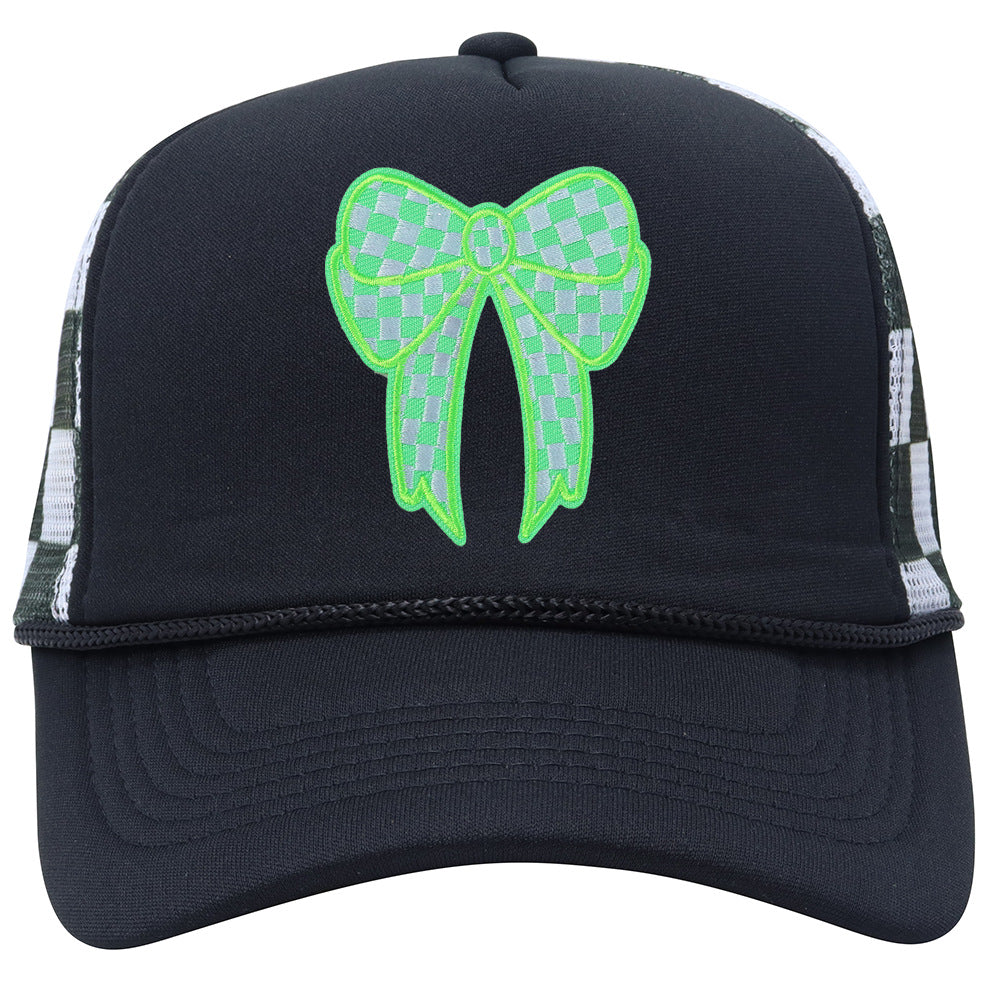Checkered Bow Trucker Cap