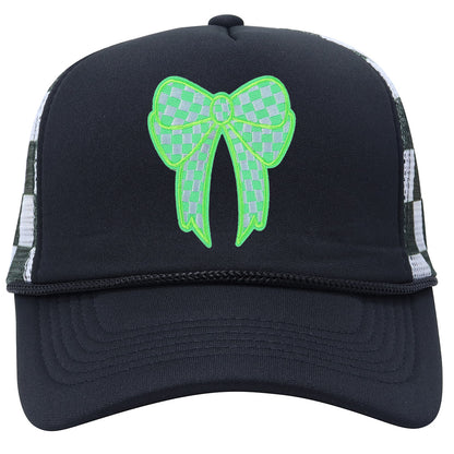 Checkered Bow Trucker Cap