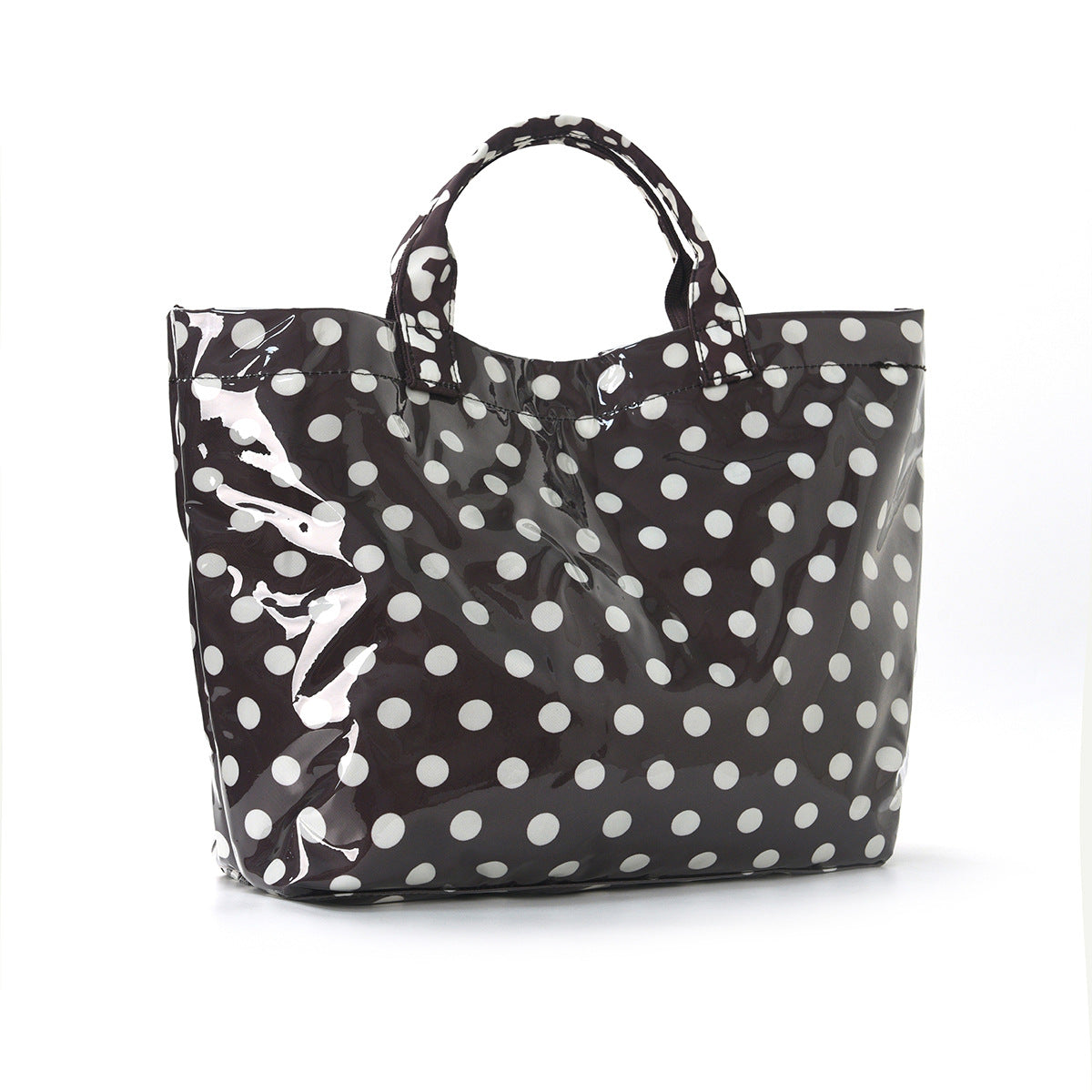 Polka Dot Durable Waterproof PVC Tote Bag
