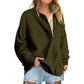 Solid Color New Loose Button Pullover Sweatshirt
