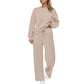 Women's Solid Two-Piece Loungewear Set