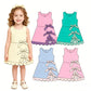 Custom Text Logo Girls' Sleeveless Top and Skirt Two-Piece Set
