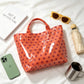 Polka Dot Durable Waterproof PVC Tote Bag