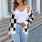 Plaid Sweater Cardigan