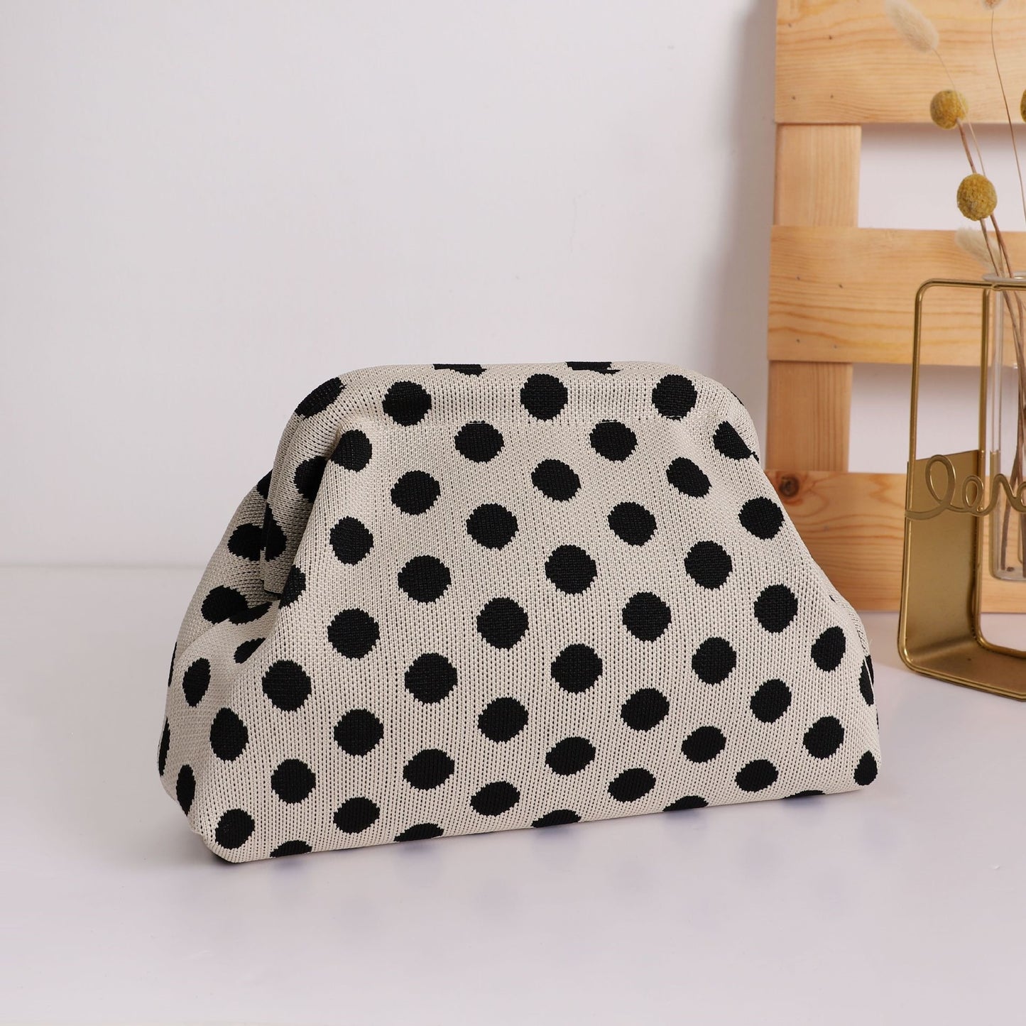 Wave Knit Clutch Bag