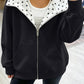 The Olivia Polka Dot Zip-Up