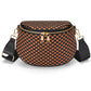 Trendy Woven Checkered Crossbody Bum Bag for Women