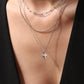 5A Zircon Cross Clavicle Necklace