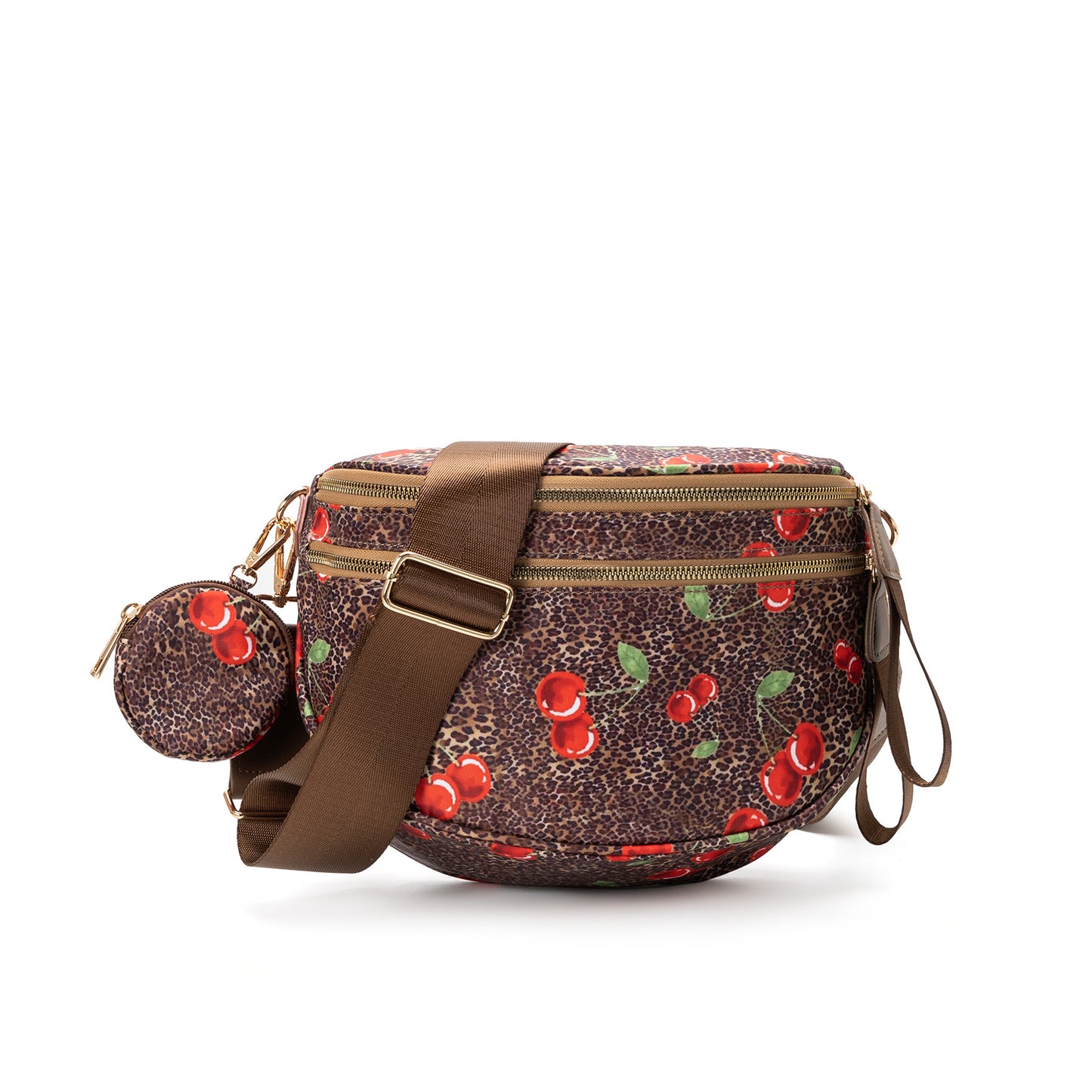 Nylon Crossbody Bags Bum Bag with Detachable Coin Pouch