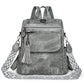 Retro Backpack Large Capacity Vegen Leather Travel Backpack