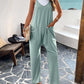 V Neck Loose Pockets Cami Jumpsuit