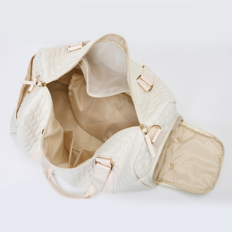 Textured Waterproof Travel Duffel Bag