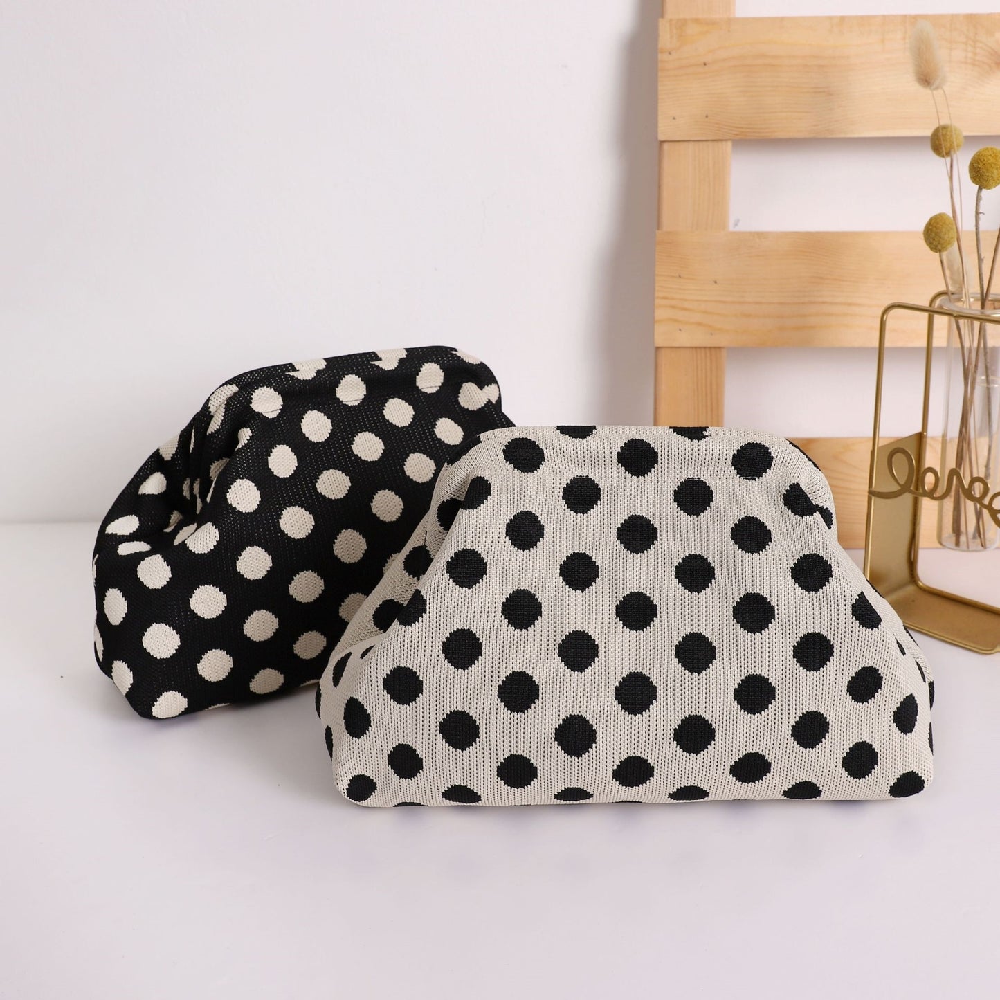 Wave Knit Clutch Bag