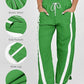Retro Contrast Side Stripe Wide Leg Track Pants