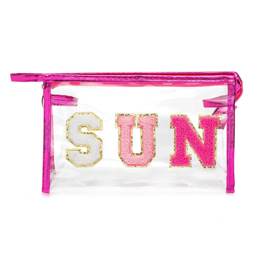 Clear PVC Patch Makeup Bag