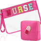 2 Pieces Set Flat Clear Pouch PVC Toiletry Storage Bag (MOQ 5)