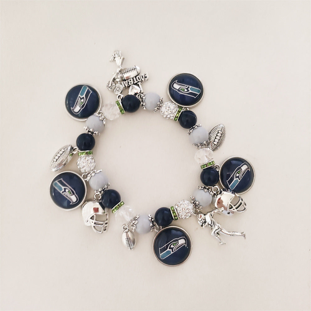 Game Day Team Charm Bead Bracelet Collection