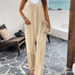 V Neck Loose Pockets Cami Jumpsuit