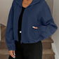 Chic Geometric Textured Zip Up Jacket