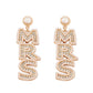 MRS Studded Dangle Earrings