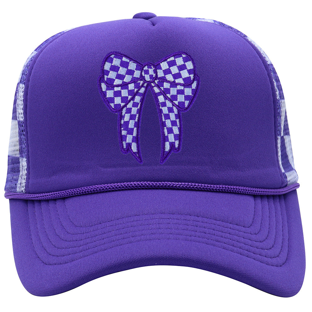 Checkered Bow Trucker Cap