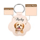 Custom Pet Memorial PU Leather Keychain