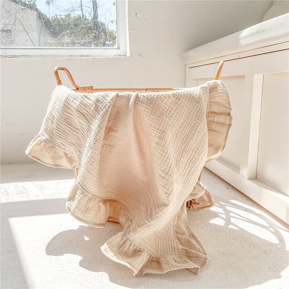 Custom Personalized Ruffle Baby Blanket
