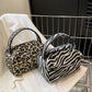 Leopard and Zebra StripesPrint Cosmetic Bag-with Handle