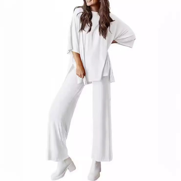Loose T Side Pocket Sleepwear Set