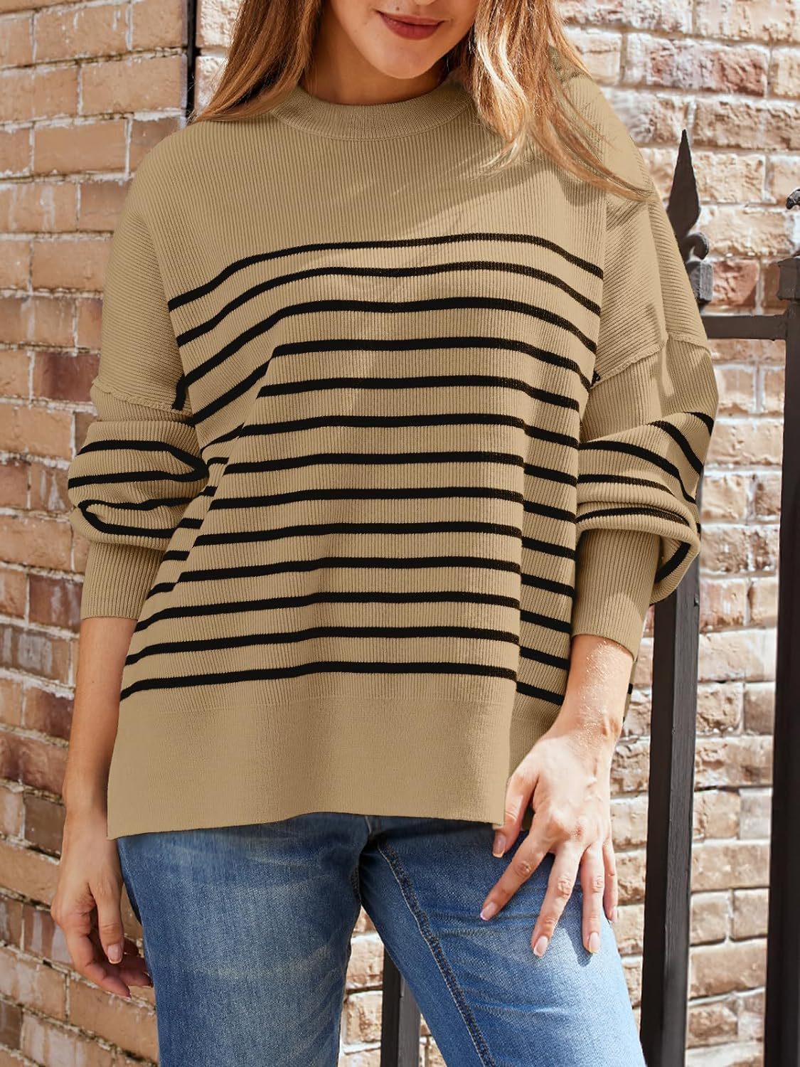 Crew Neck Batwing Sweater