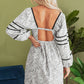 Women's Loose Knee-length Printed Backless Dress
