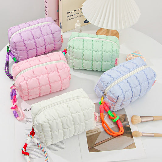 Mini Macaron Colored Cosmetics Organizer Bag