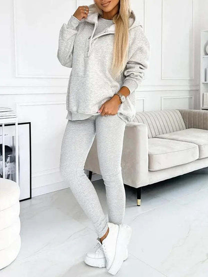 Women's 3 Piece Set (Tank+Hooded+Legging)